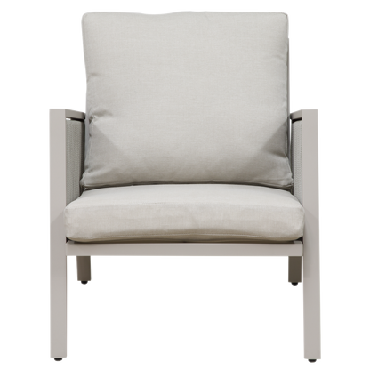 Dellonda Fusion Aluminium Outdoor Sofa, Arm Chairs & Coffee Table Set 4pc
