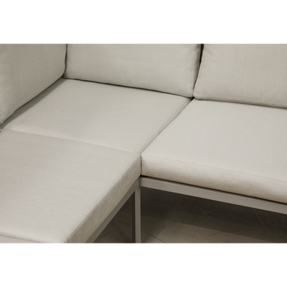 Dellonda Fusion Aluminium Outdoor Corner Sofa & Coffee Table Set 4pc