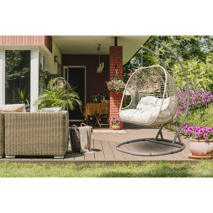 Dellonda Double Swinging Egg Chair with Cushion