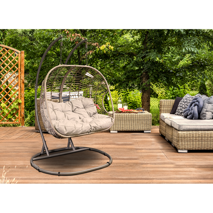 Dellonda Double Swinging Egg Chair with Cushion