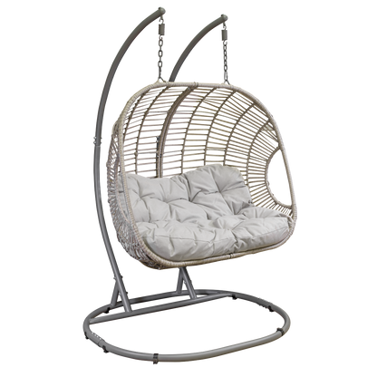 Dellonda Double Swinging Egg Chair with Cushion