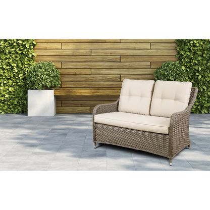 Dellonda Chester Rattan Wicker Outdoor 2-Seater Sofa
