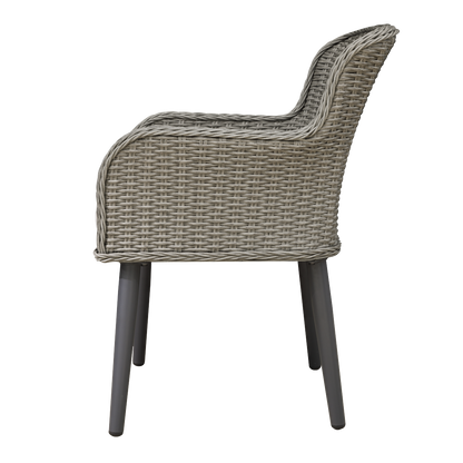 Dellonda Buxton Rattan Wicker Outdoor Chairs Set 2pc