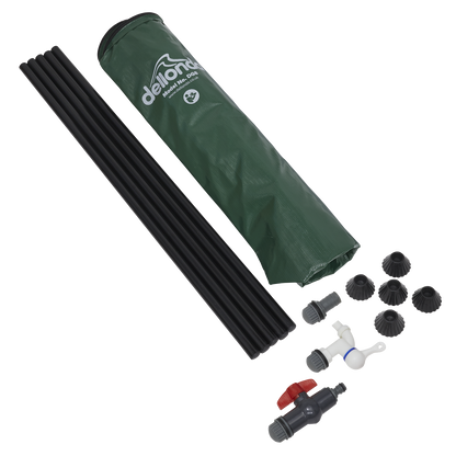 Dellonda Collapsible PVC Garden Water Butt with Zipped Lid & Drain Tap 100L