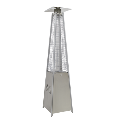 Dellonda 13kW Pyramid Gas Patio Heater 13kW Commercial/Garden Use - Stainless Steel