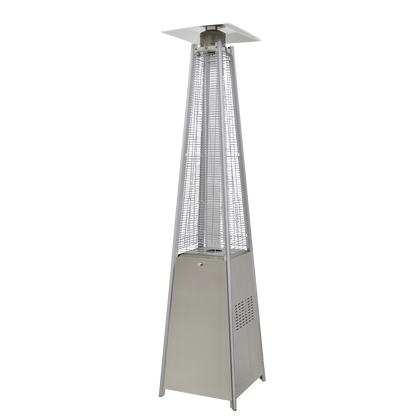 Dellonda 13kW Pyramid Gas Patio Heater 13kW Commercial/Garden Use - Stainless Steel
