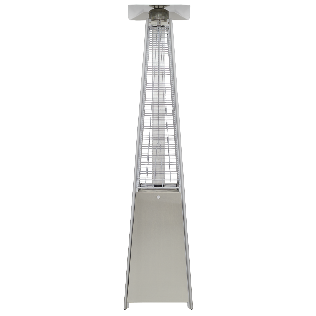 Dellonda 13kW Pyramid Gas Patio Heater 13kW Commercial/Garden Use - Stainless Steel