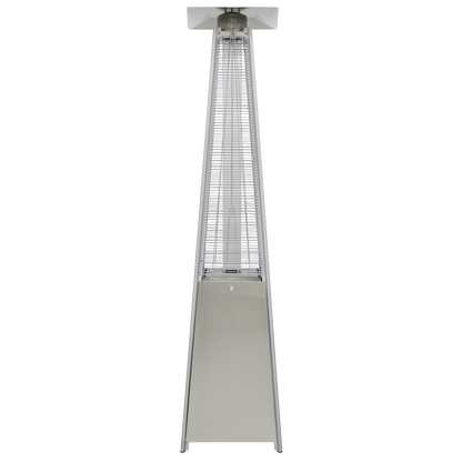 Dellonda 13kW Pyramid Gas Patio Heater 13kW Commercial/Garden Use - Stainless Steel