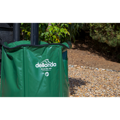 Dellonda Collapsible PVC Garden Water Butt with Zipped Lid & Drain Tap 250L