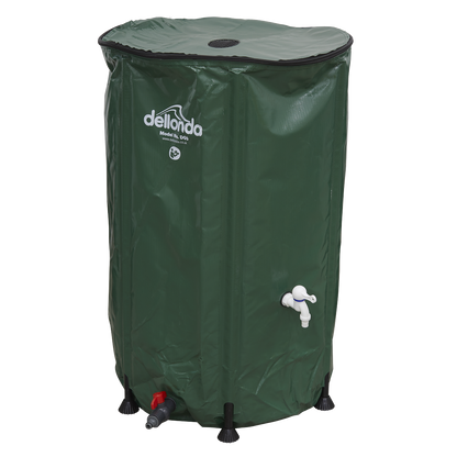 Dellonda Collapsible PVC Garden Water Butt with Zipped Lid & Drain Tap 250L