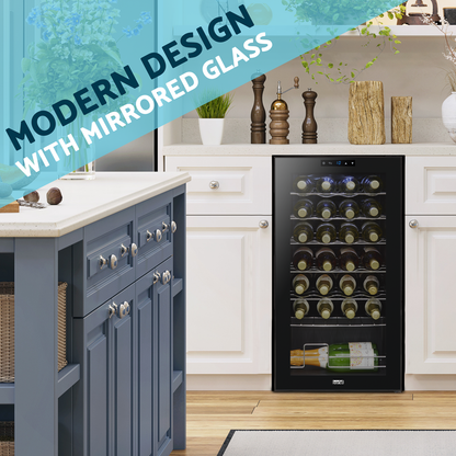 Baridi 28 Bottle Tabletop Wine Fridge & Cooler