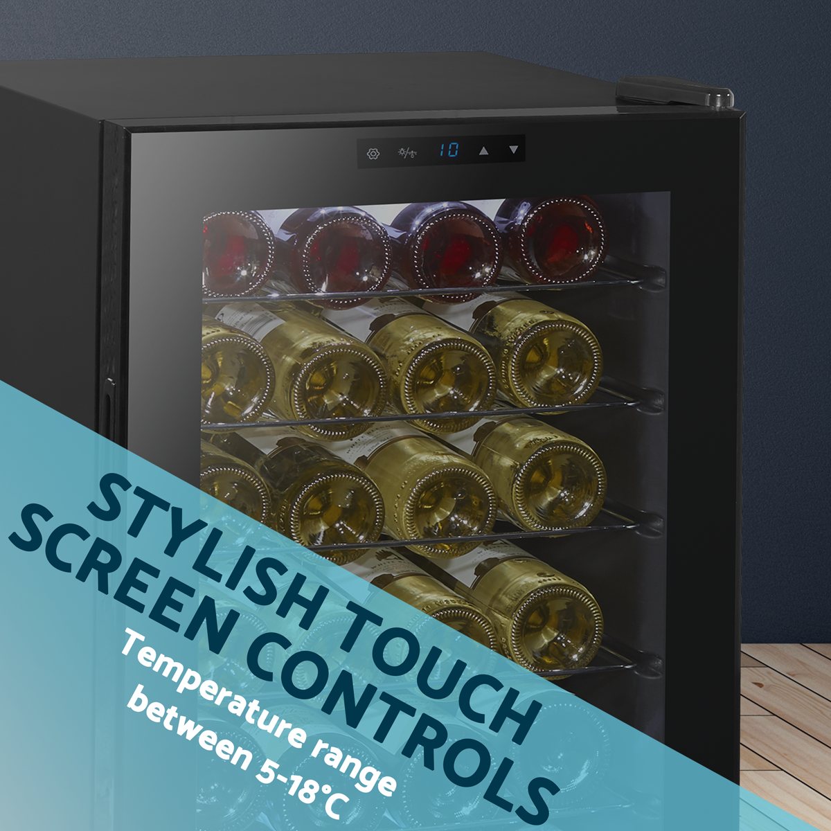Baridi 28 Bottle Tabletop Wine Fridge & Cooler
