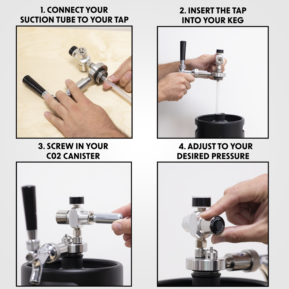 Baridi Mini Keg UK Beer Tap and CO2 Regulator