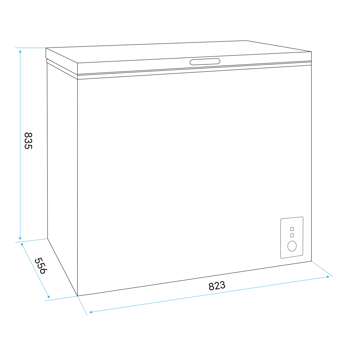 Baridi Freestanding Chest Freezer 199L Capacity - White