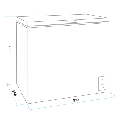Baridi Freestanding Chest Freezer 199L Capacity - White