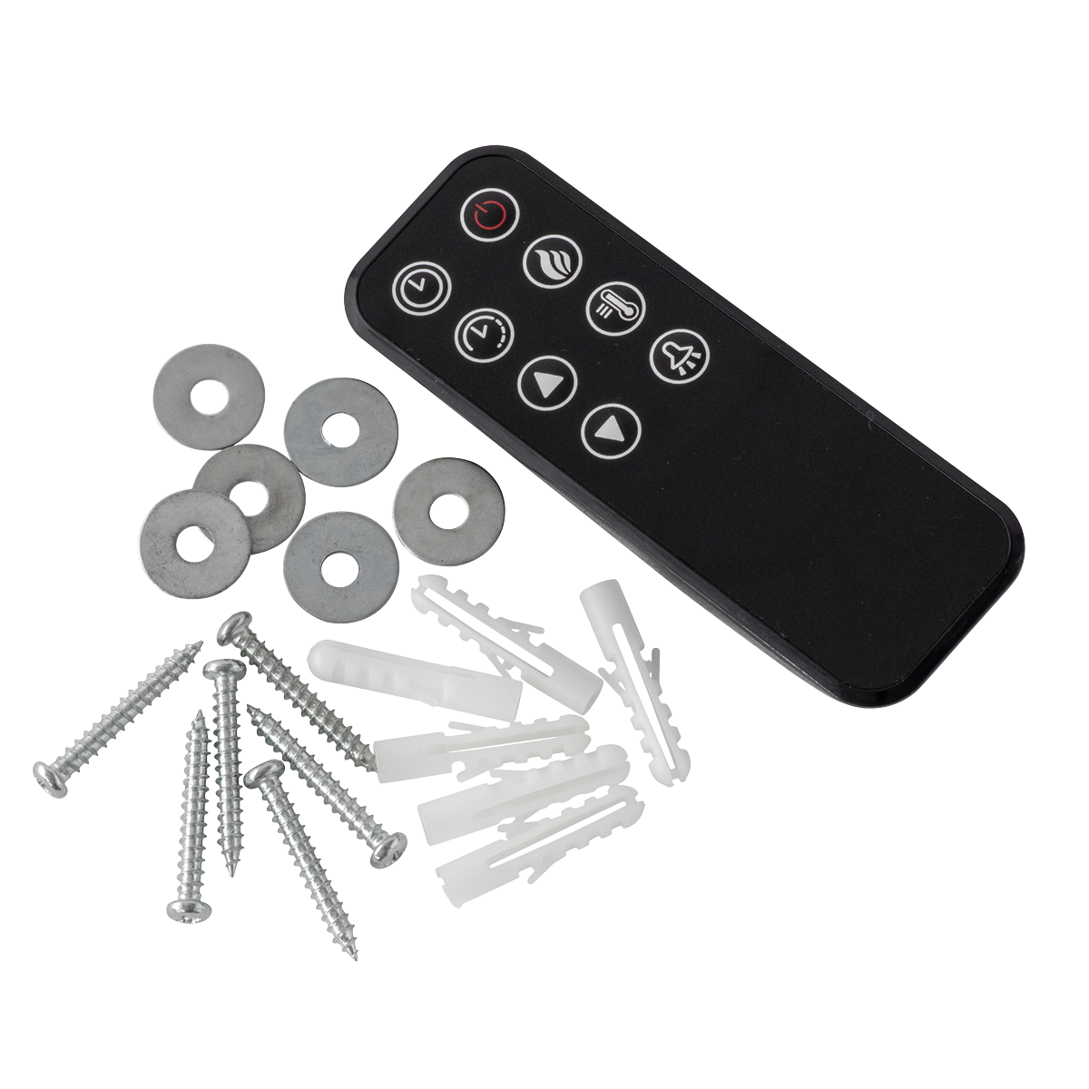 Baridi Wall Mounting Electric Fireplace with LED Flame Effect 46" - White