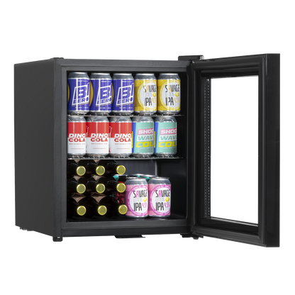 Baridi Mini Tabletop Beer & Drinks Fridge 50L Capacity - Black