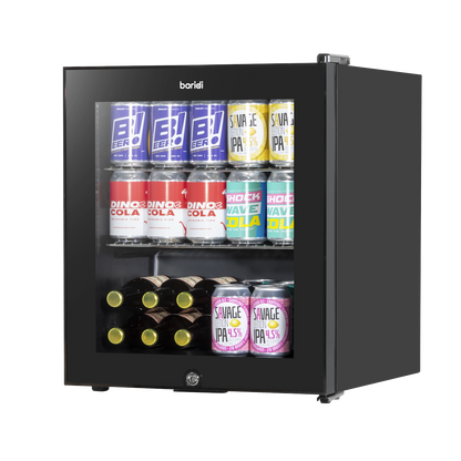 Baridi Mini Tabletop Beer & Drinks Fridge 50L Capacity - Black
