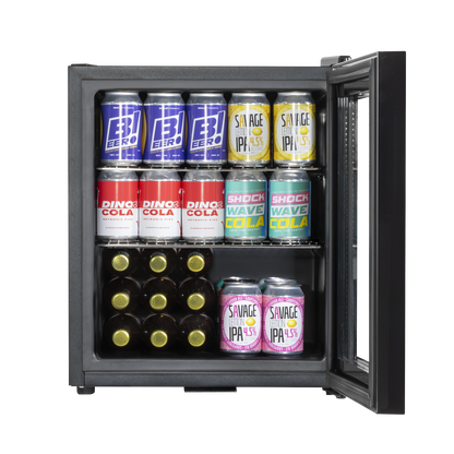Baridi Mini Tabletop Beer & Drinks Fridge 50L Capacity - Black