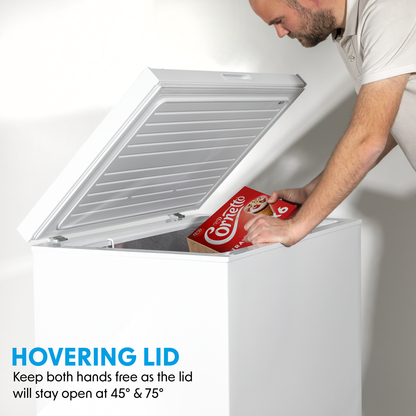 Baridi Freestanding Chest Freezer 142L Capacity - White