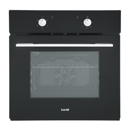 Baridi Integrated Fan-Assisted Electric Oven 60cm 55L Capacity - Black