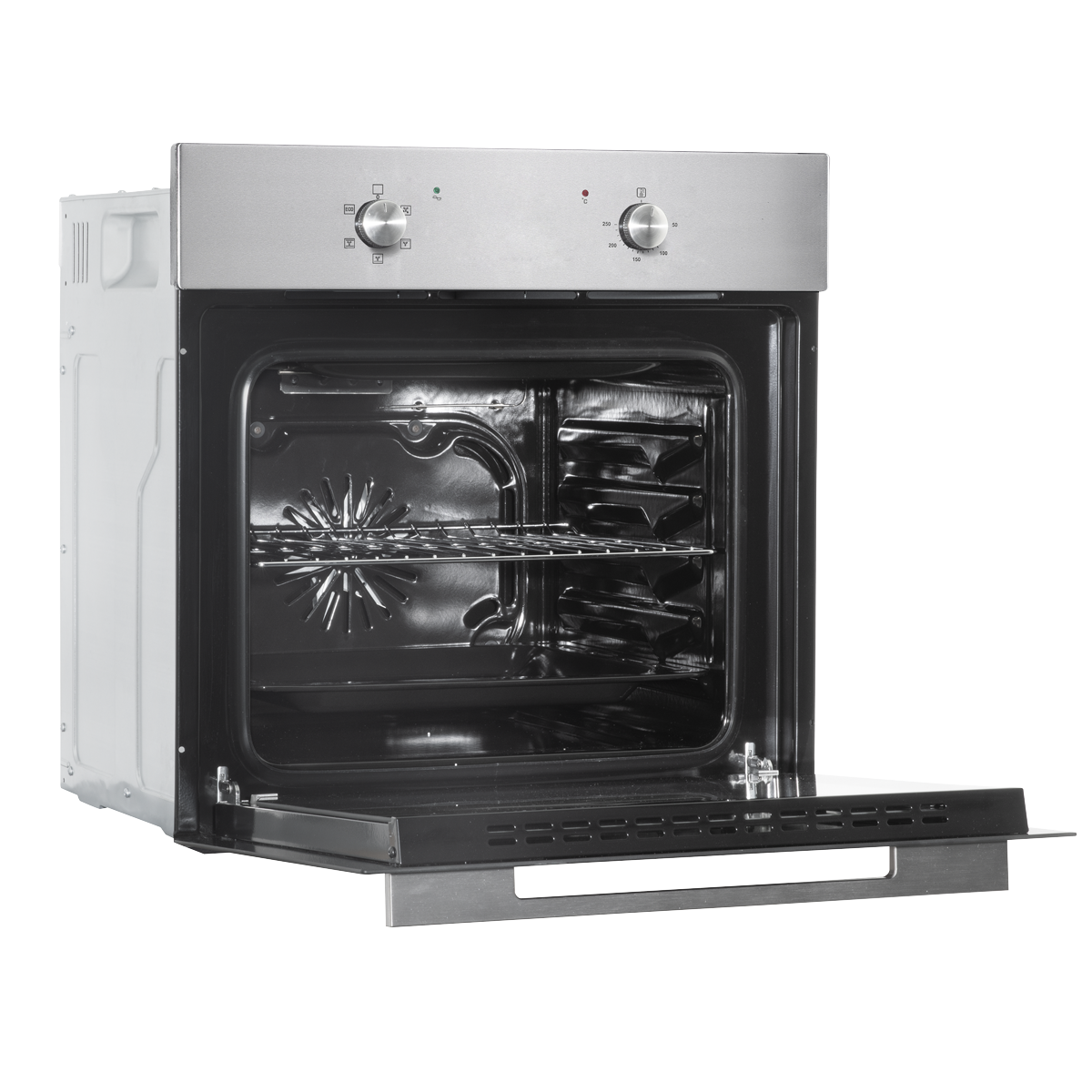 Baridi Integrated Fan-Assisted Electric Oven 60cm 55L Capacity - Black/Stainless Steel