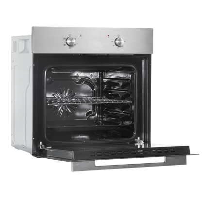 Baridi Integrated Fan-Assisted Electric Oven 60cm 55L Capacity - Black/Stainless Steel