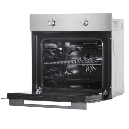 Baridi Integrated Fan-Assisted Electric Oven 60cm 55L Capacity - Black/Stainless Steel