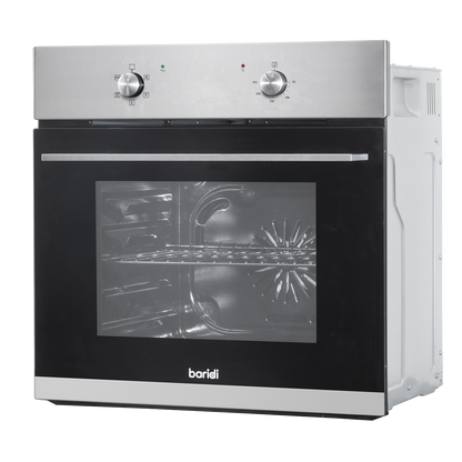 Baridi Integrated Fan-Assisted Electric Oven 60cm 55L Capacity - Black/Stainless Steel