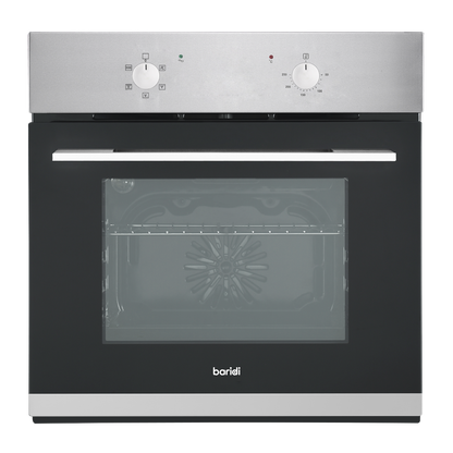 Baridi Integrated Fan-Assisted Electric Oven 60cm 55L Capacity - Black/Stainless Steel