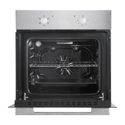 Baridi Integrated Fan-Assisted Electric Oven 60cm 55L Capacity - Black/Stainless Steel