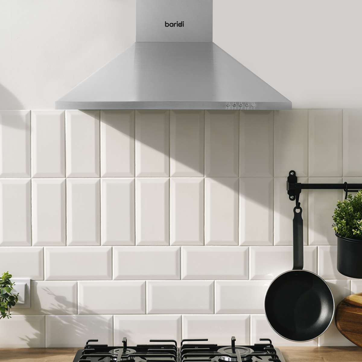 Baridi Cooker Hood with Carbon Filters 60cm - Stainless Steel