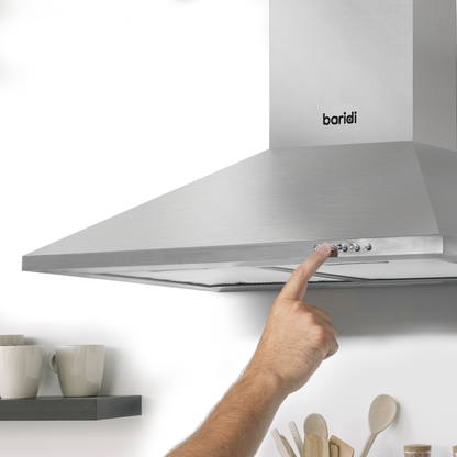Baridi Cooker Hood with Carbon Filters 60cm - Stainless Steel
