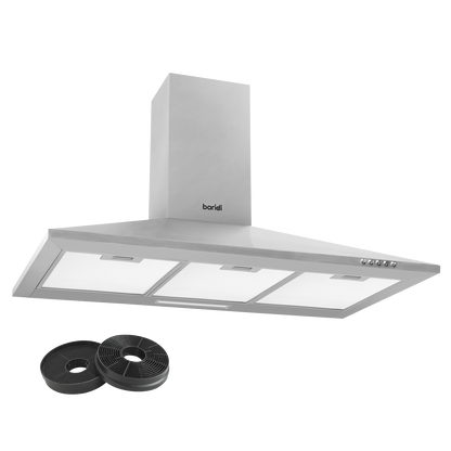 Baridi Cooker Hood with Carbon Filters 90cm - Stainless Steel