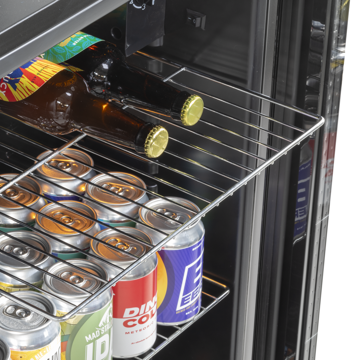 Baridi Wine, Beer & Drinks Fridge 85L Capacity - Black