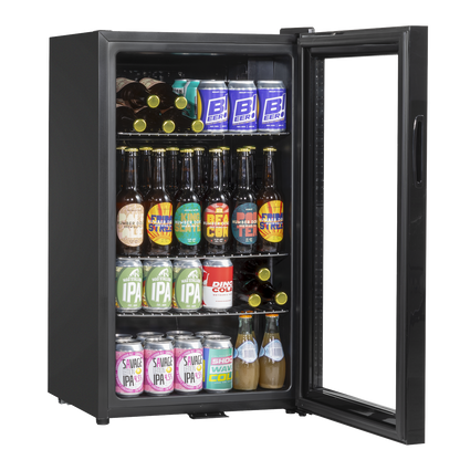 Baridi Wine, Beer & Drinks Fridge 85L Capacity - Black