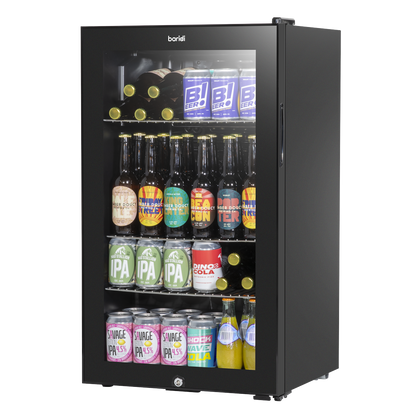 Baridi Wine, Beer & Drinks Fridge 85L Capacity - Black