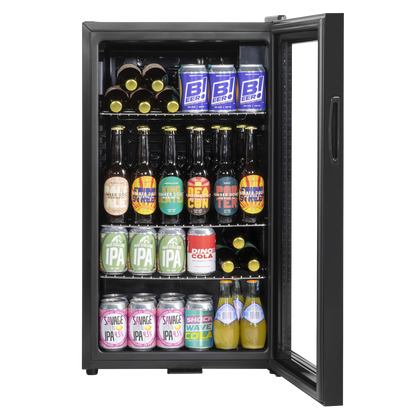 Baridi Wine, Beer & Drinks Fridge 85L Capacity - Black
