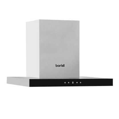 Baridi T-Shape Chimney Cooker Hood with Carbon Filters 60cm - Stainless Steel