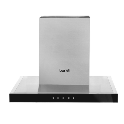 Baridi T-Shape Chimney Cooker Hood with Carbon Filters 60cm - Stainless Steel
