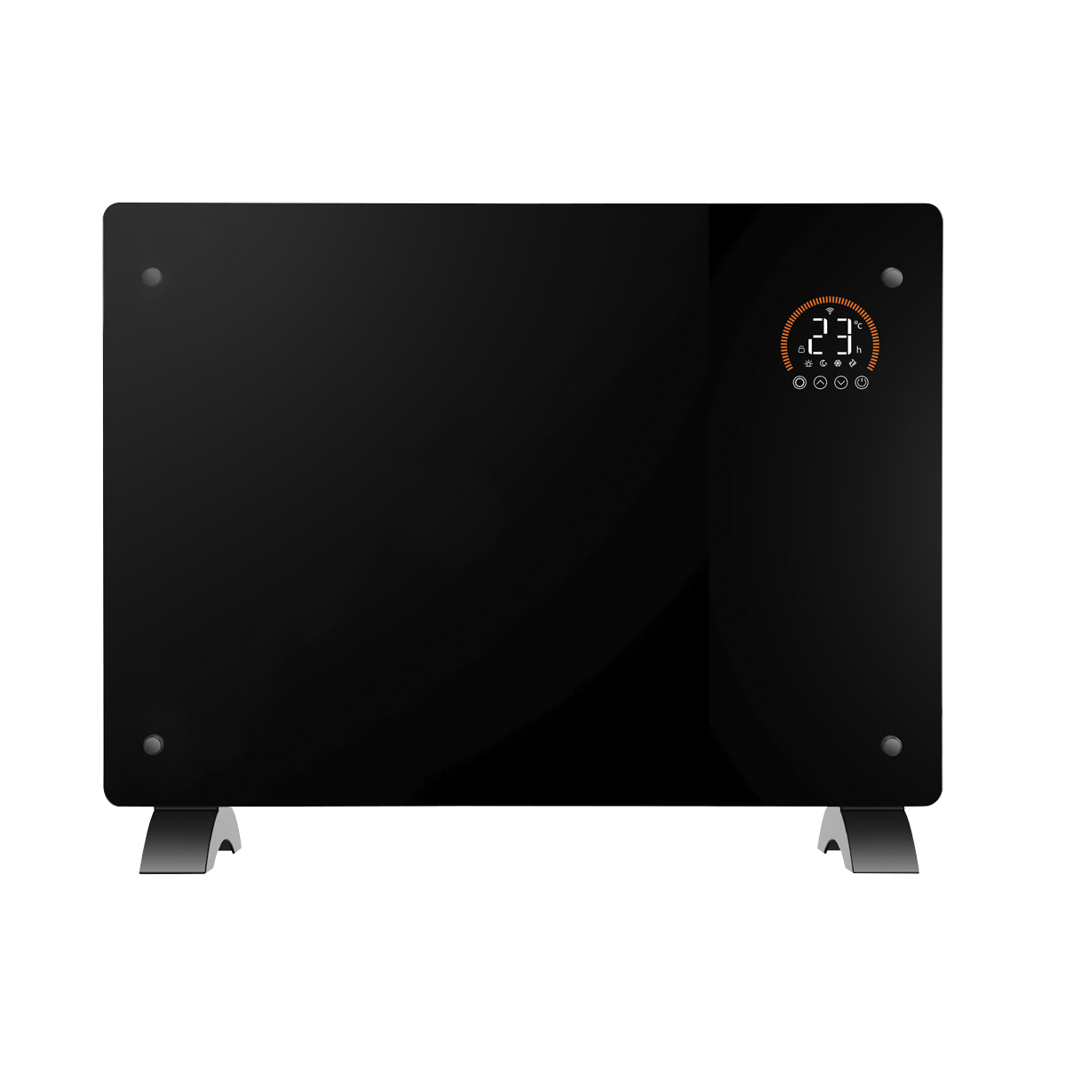 Baridi Electric Glass Panel Heater, 1500W, Thermostat Controlled 24Hr 7 Day Timer, Wi-Fi Enabled, Remote Control, Black - DH137