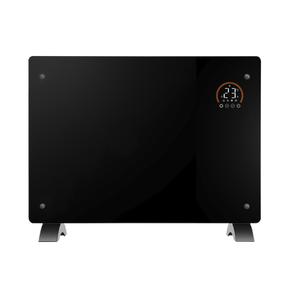 Baridi Electric Glass Panel Heater, 1500W, Thermostat Controlled 24Hr 7 Day Timer, Wi-Fi Enabled, Remote Control, Black - DH137