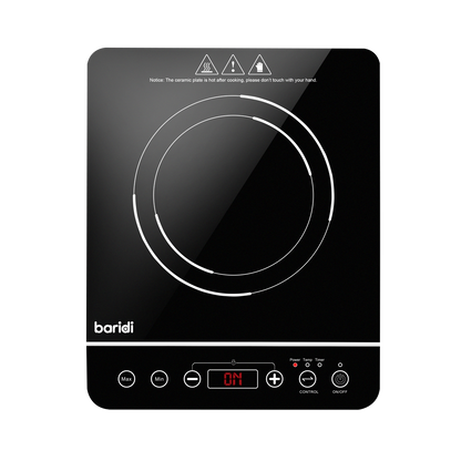 Baridi Portable Induction Hob with 1 Cooking Zone 29 x 35.5 x 7cm - Black
