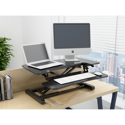 Dellonda 71cm Adjustable-Height Standing Desk Riser 15kg Capacity