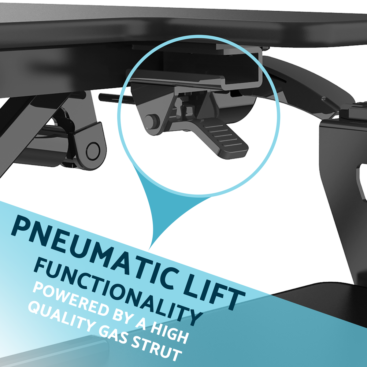 Dellonda 71cm Adjustable-Height Standing Desk Riser 15kg Capacity