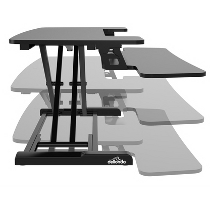 Dellonda 89cm Adjustable-Height Standing Desk Riser 15kg Capacity