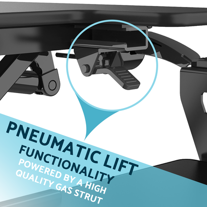 Dellonda 89cm Adjustable-Height Standing Desk Riser 15kg Capacity