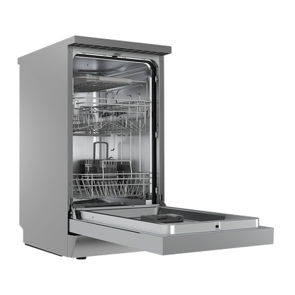 Baridi Slimline Freestanding Dishwasher 45cm Wide 10 Place Settings - Silver