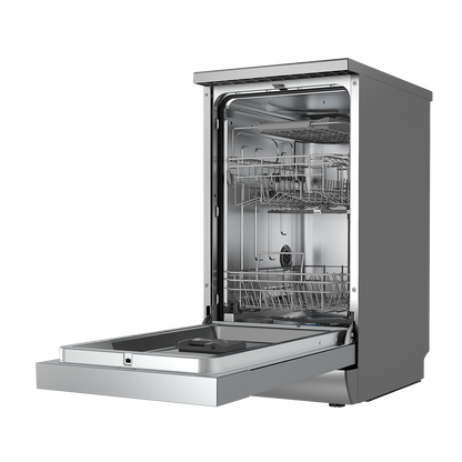 Baridi Slimline Freestanding Dishwasher 45cm Wide 10 Place Settings - Silver