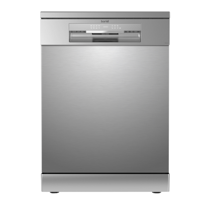 Baridi Regular Sized Freestanding Dishwasher 60cm Wide 14 Place Settings - Silver